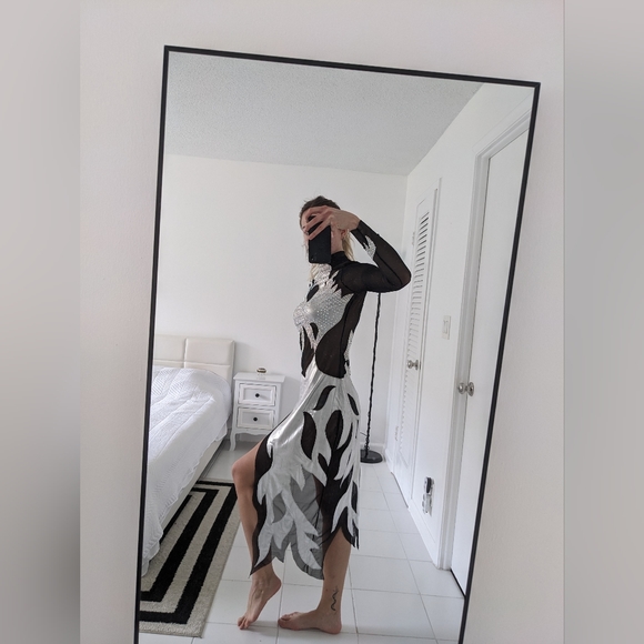 Black Latin Dance Dress - Picture 6 of 12